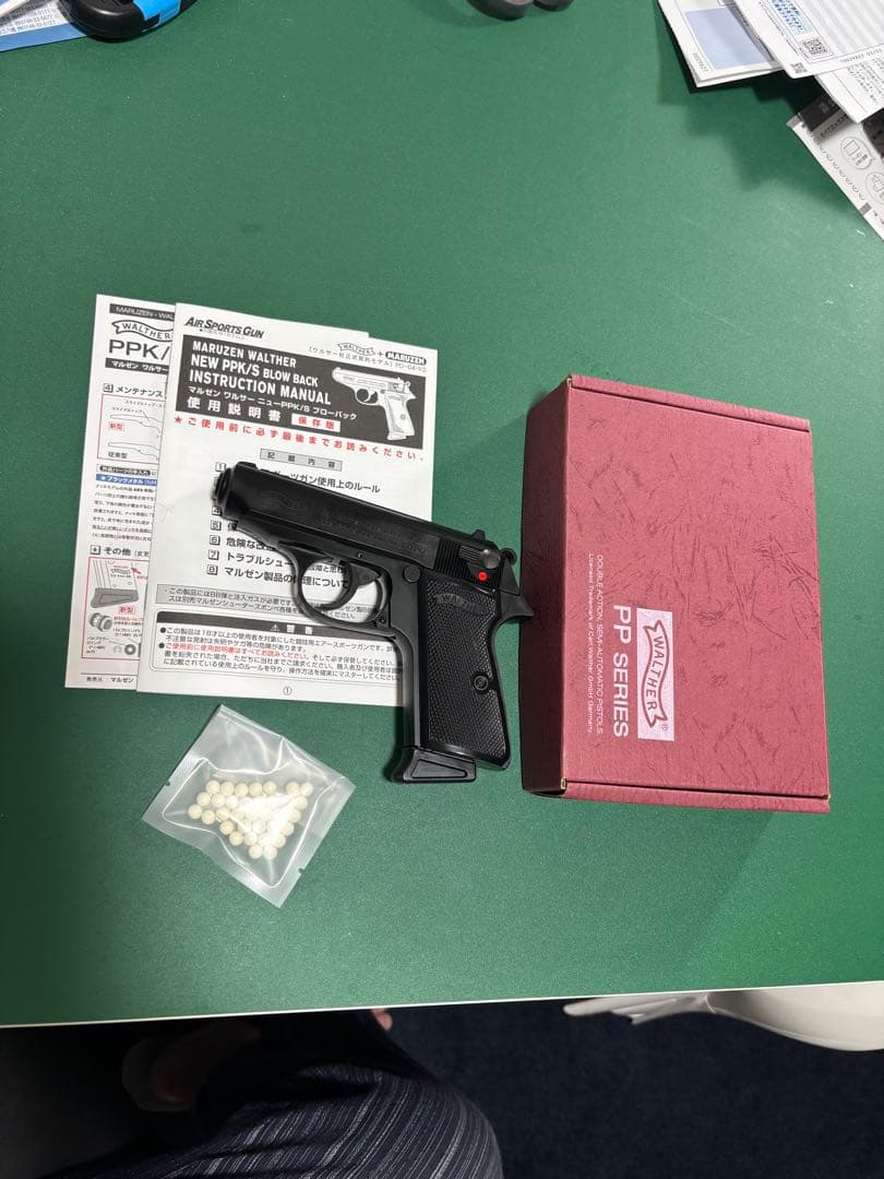 PPK ガスブローバック 本体 + 説明書 + BB弾約30 + 箱