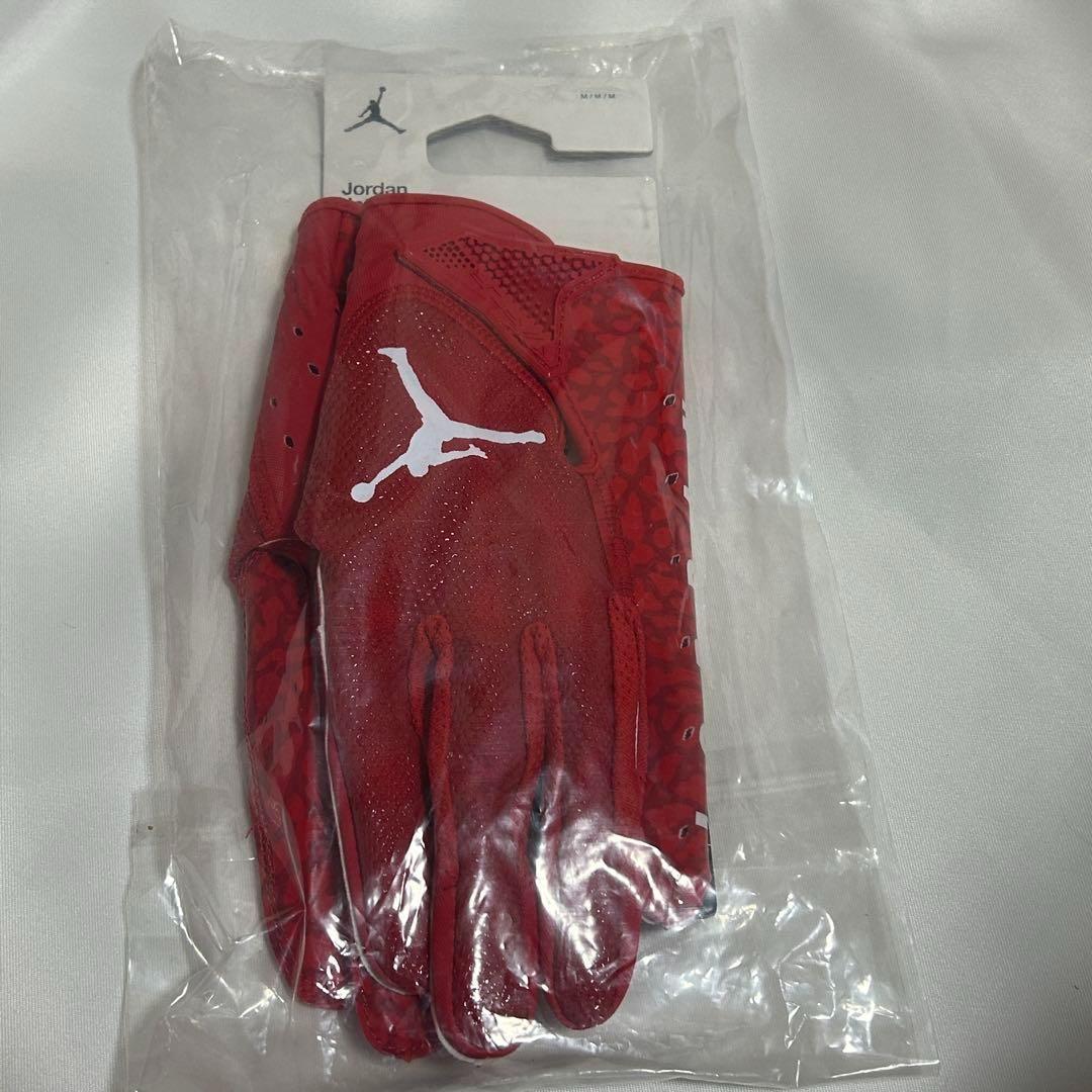 【新品】 アメフト Jordan Jet 7.0 グローブ　RED　M