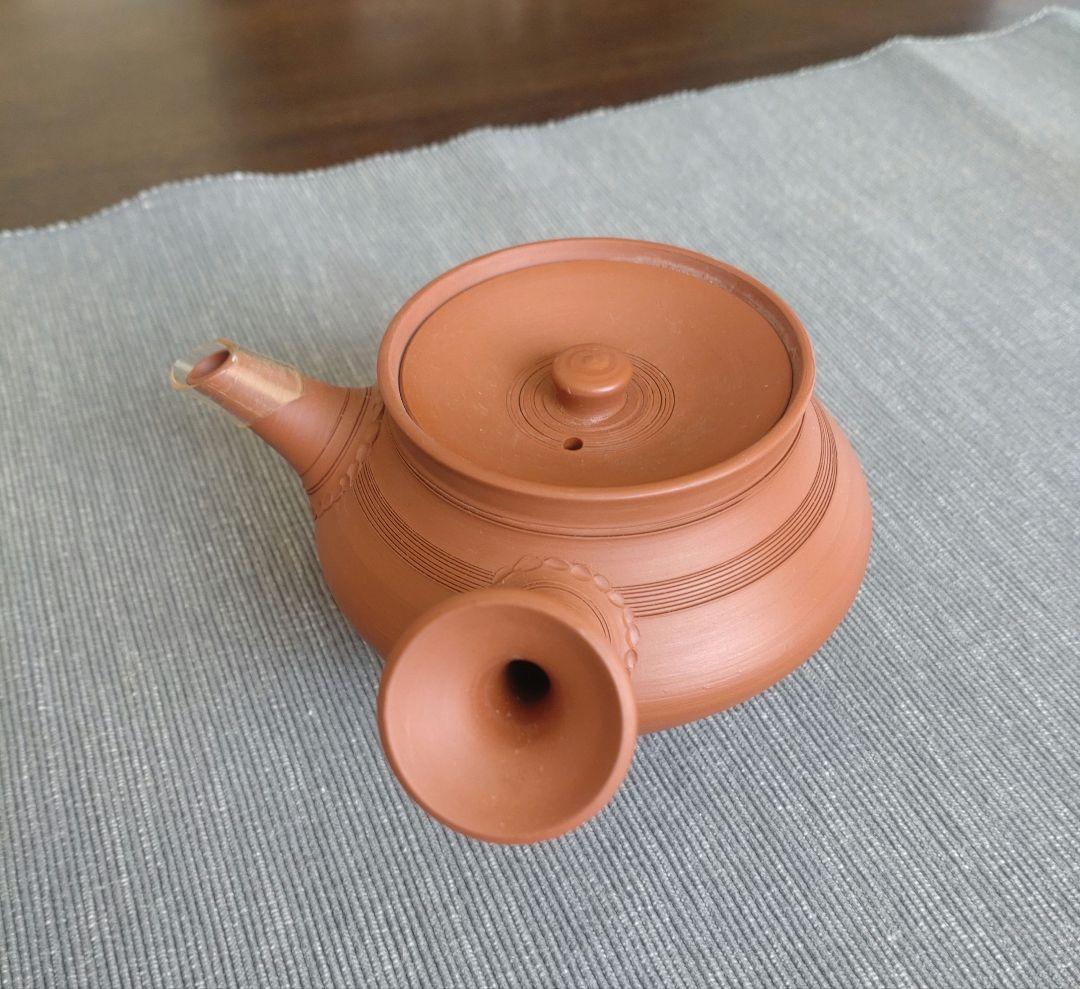 常滑焼 桑山圭洋造 朱泥 茶注 急須 茶道具　 木箱付き