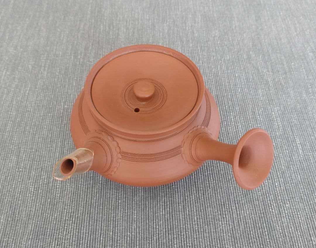 常滑焼 桑山圭洋造 朱泥 茶注 急須 茶道具　 木箱付き