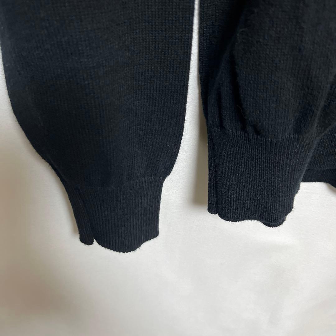Malbon GOLF メンズ ロゴ ニット ポロシャツ 黒S