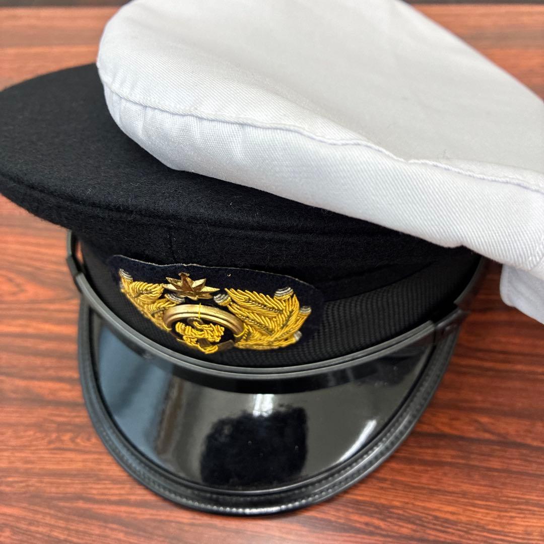 旧帝国海軍士官制帽 大日本帝國海軍グッズ 海軍グッズ 帽子 55cm