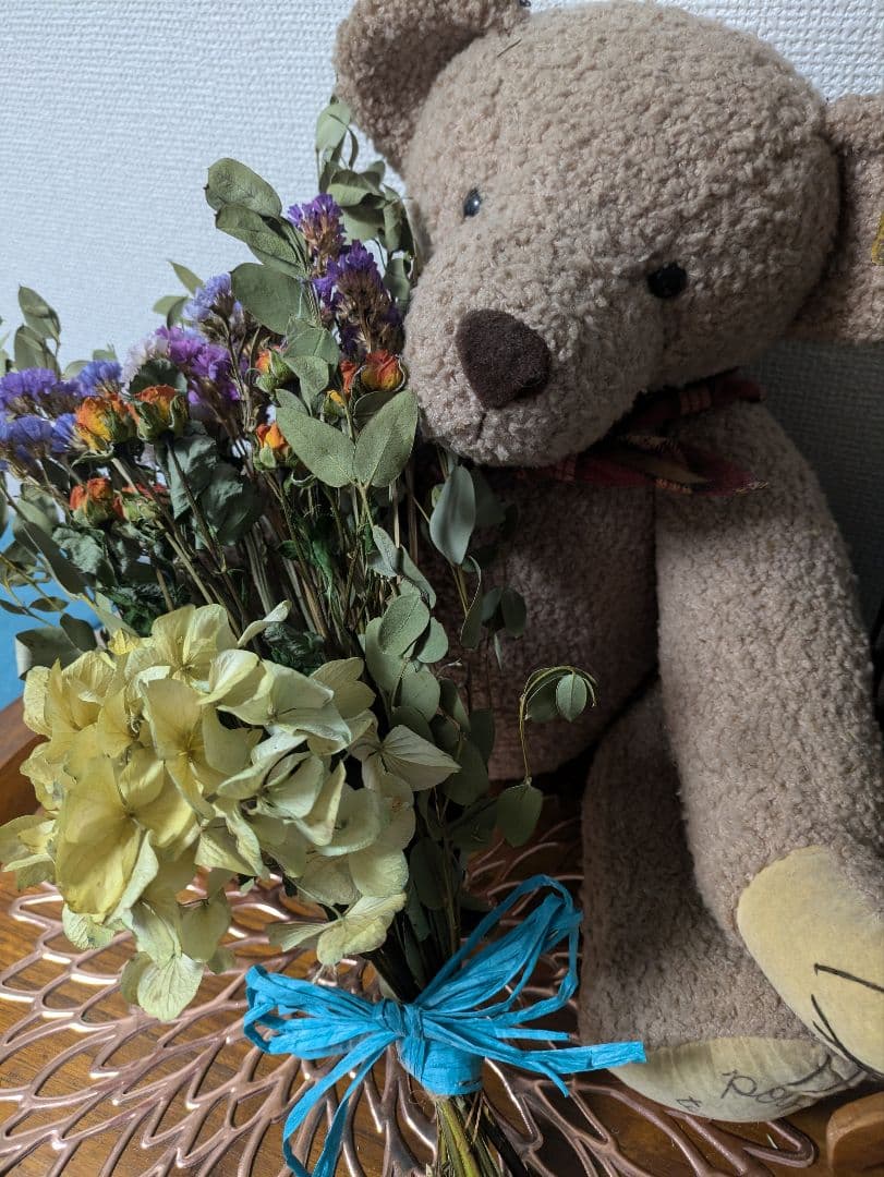 ドライフラワー★ナチュラルスワッグ★ミニ薔薇　紫陽花　インテリア♪1点物♪癒し♪
