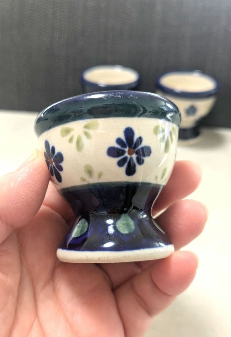 【未使用品】ポーランド食器　エッグスタンド4個セット