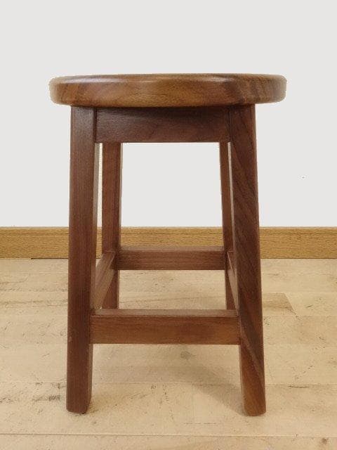 北海道手作り家具　ウォールナット材　スツールB