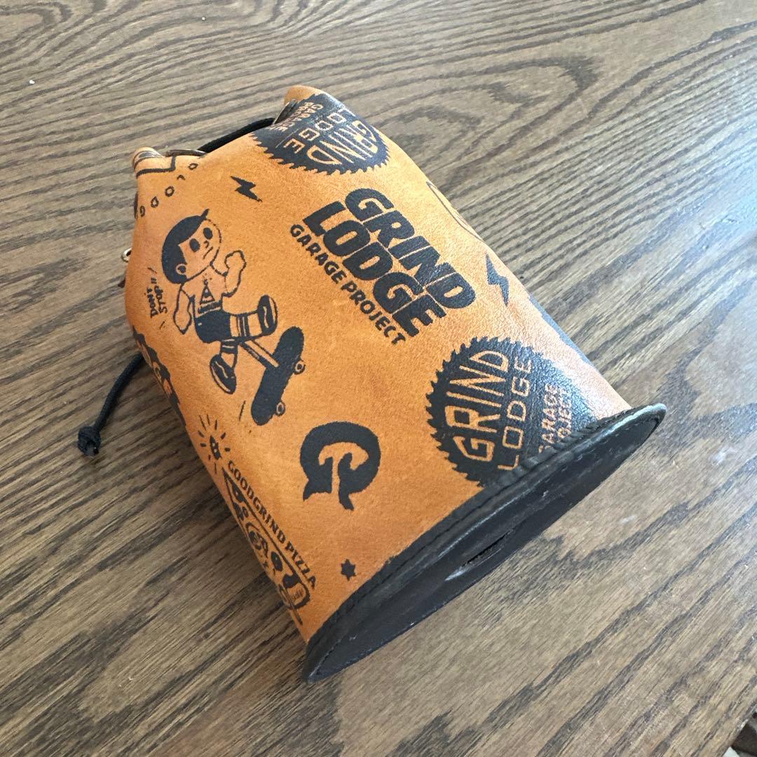 GRIND LODGE グラインドロッヂ 本革レザー生刷り ガスカバー 1点物