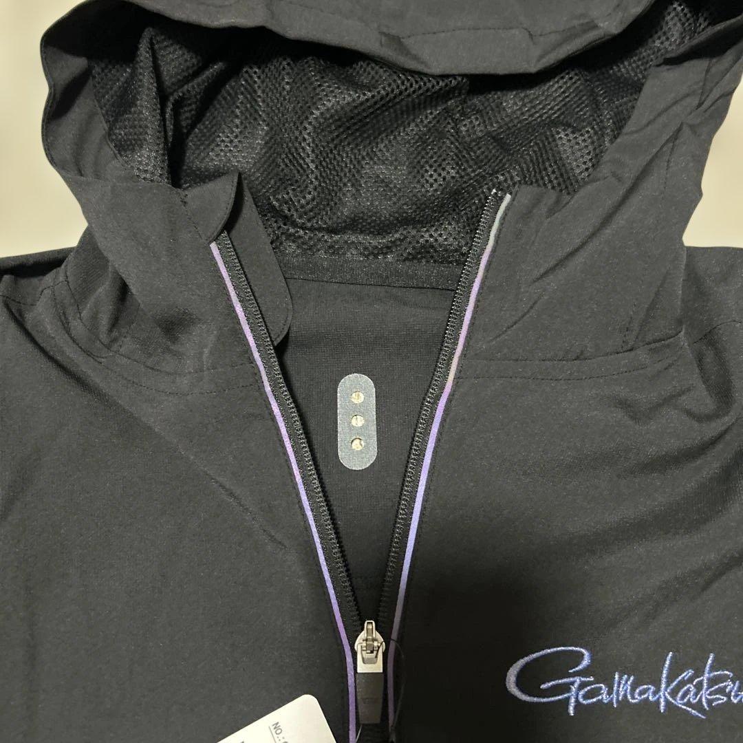 がまかつ GM-3632 ブラック フィッシングパーカー（洗濯ネット付）