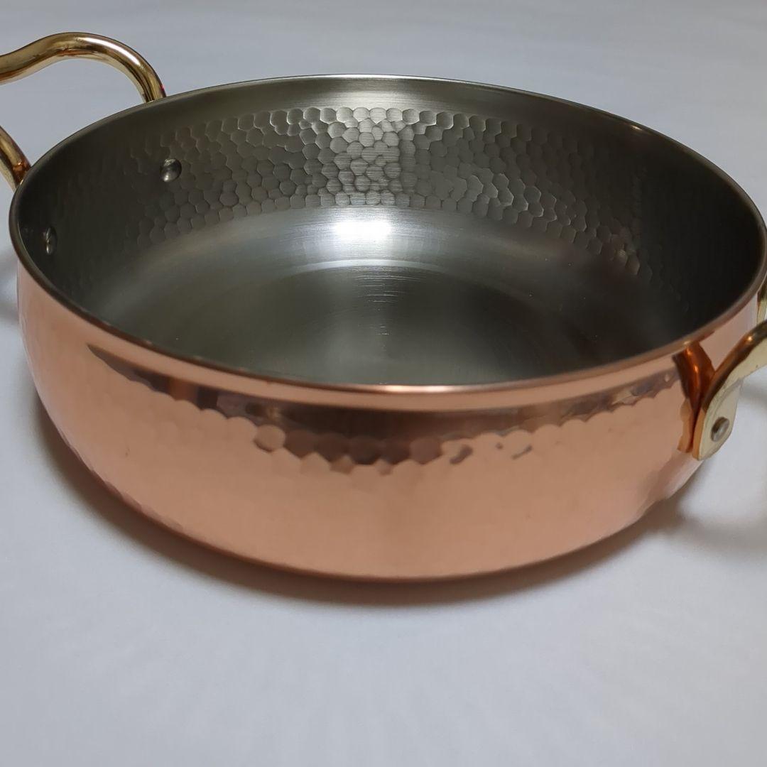 【美品・希少】燕三条 鈴木製作所 　純銅製　両手鍋 24cm​熱伝導良！省エネ！