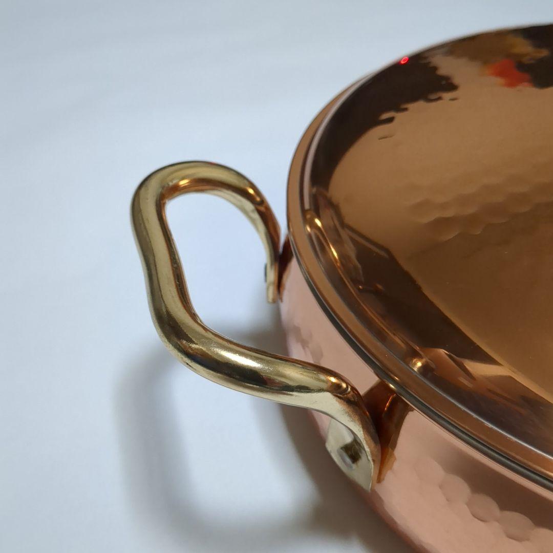 【美品・希少】燕三条 鈴木製作所 　純銅製　両手鍋 24cm​熱伝導良！省エネ！