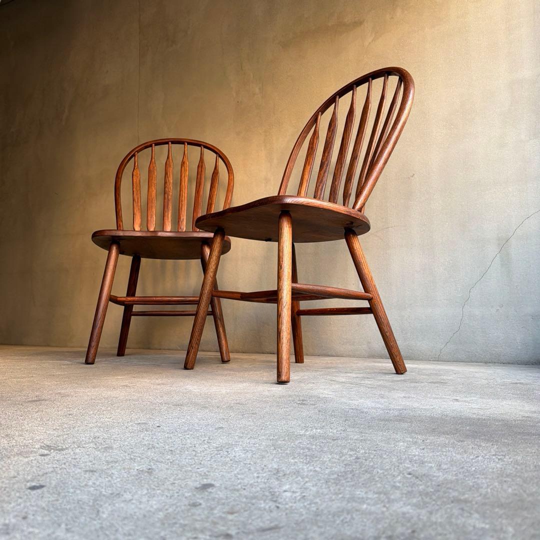 美品　Shin Lee シンリー ダイニングチェア ウィンザー　オーク材　2脚