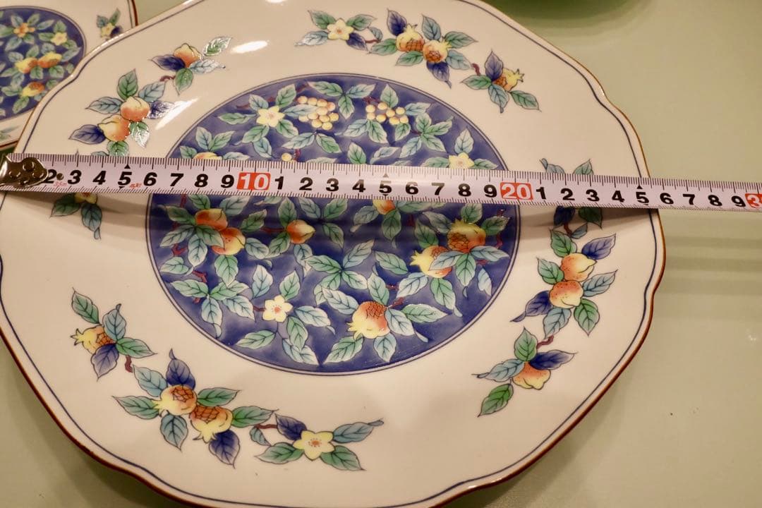 【未使用】橘吉 唐彩 果物皿 6点セット 箱付　丸皿