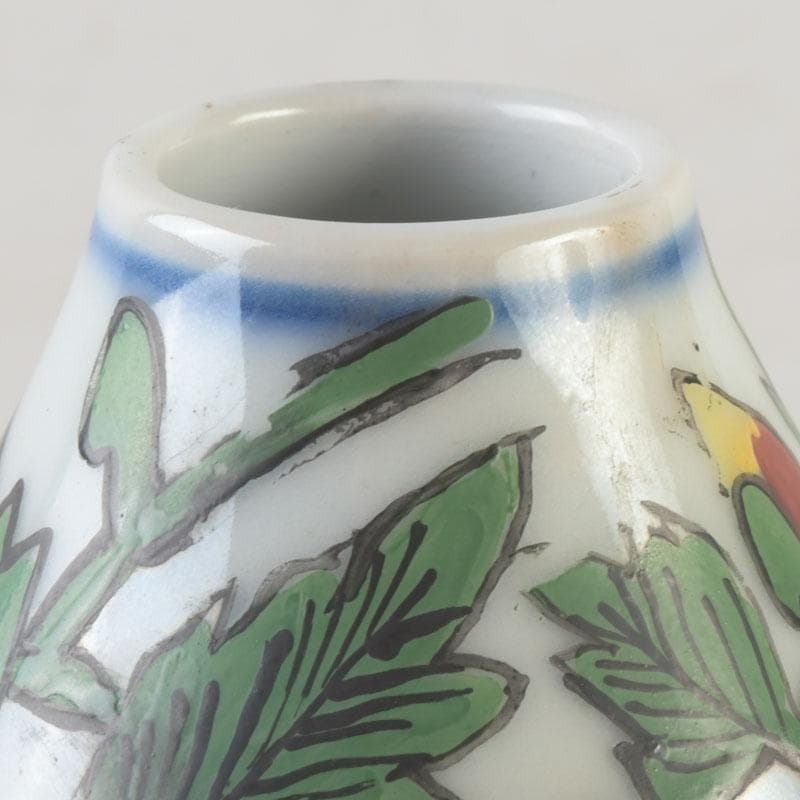 中国　色絵　花草文　瓢形瓶　花瓶　V　A7A