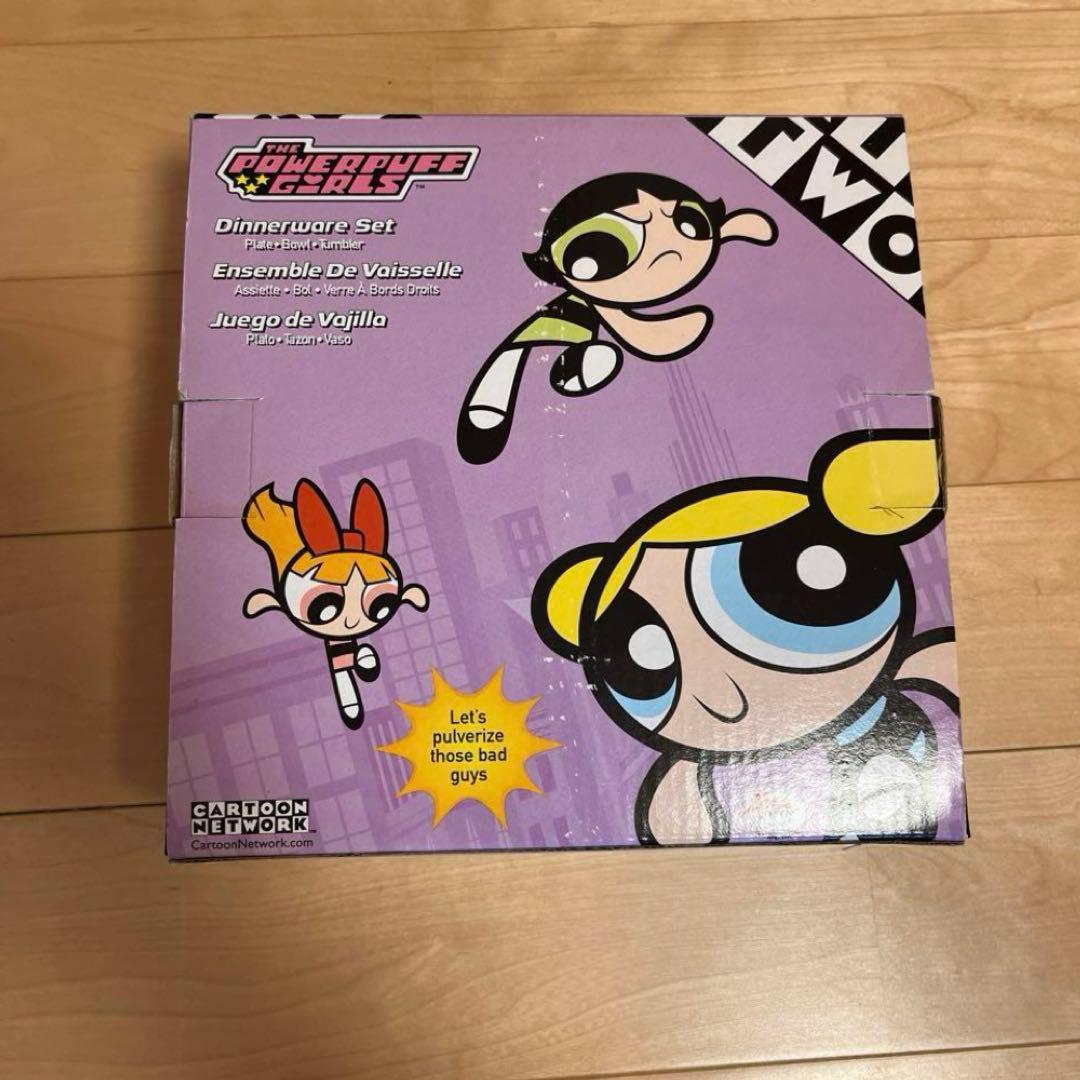 新品　レア　パワーパフガールズ ディナースクエアセット　プレート　コップ　食器