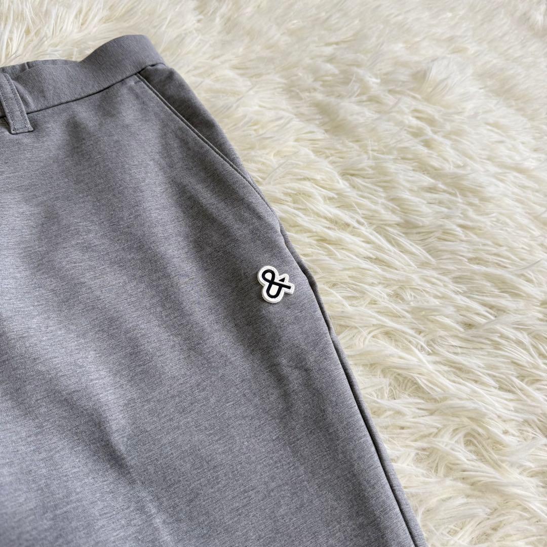 【アンパスィ】極美品 ストレッチパンツ グレー Lサイズ レディース
