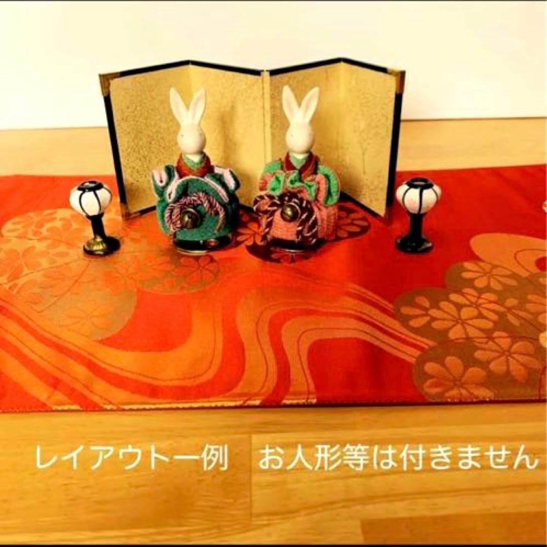 ✴️ひな祭り　テーブルランナー　兼タペストリー　新品❣️正絹　帯地　大　ハンドメイド