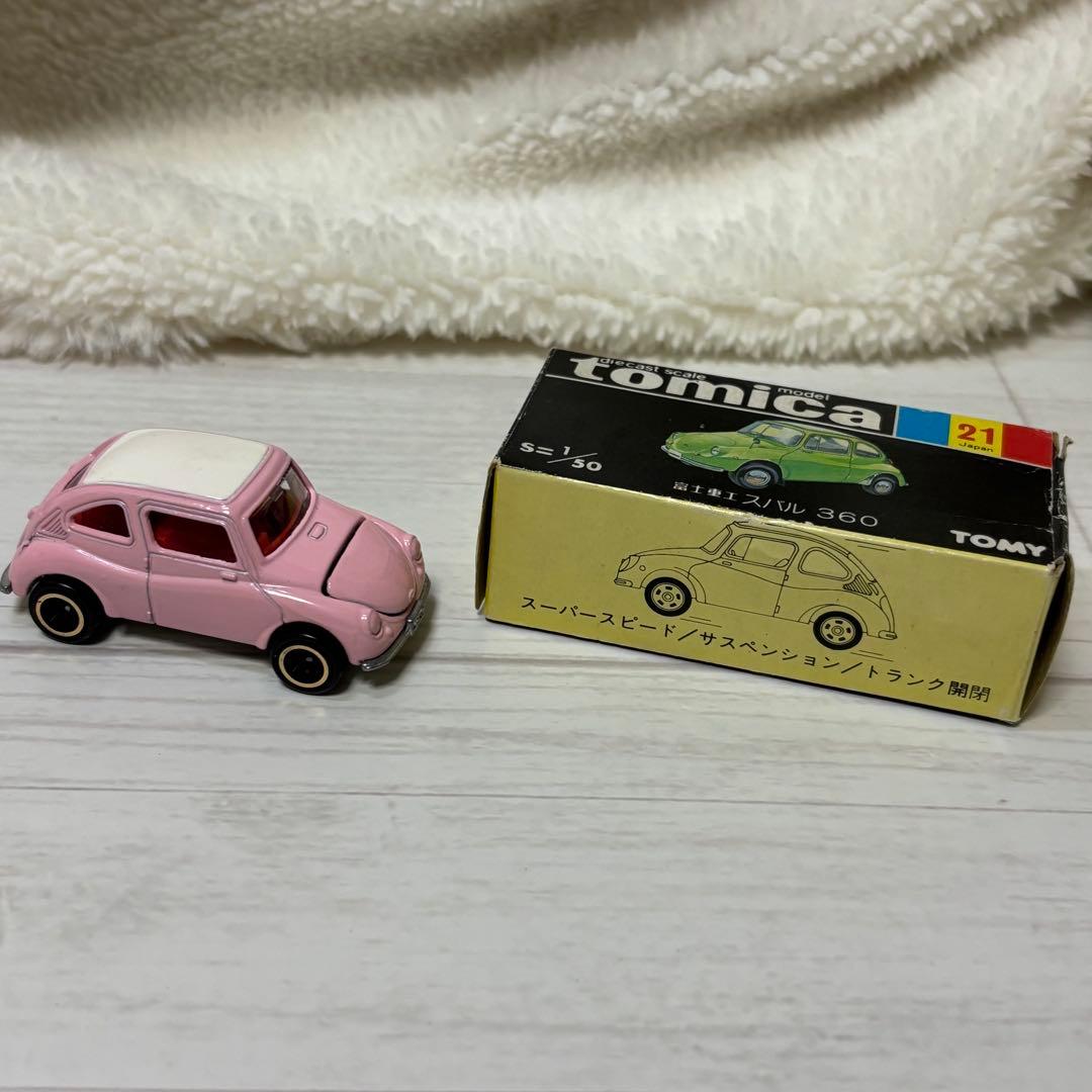 新品未使用 トミカ 富士重工 スバル 360 ピンク×白 てんとう虫フェア 黒箱