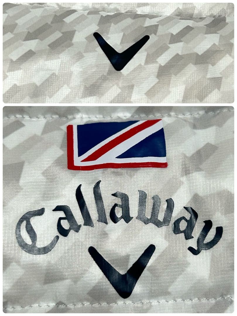 極美品 Callaway 幾何学模様 ダウンジャケット　ダウンベスト L