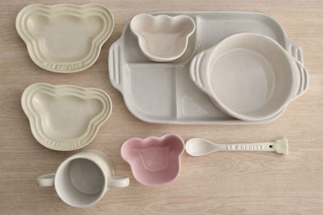 【美品】ル・クルーゼ　ベビー　テーブルウェア　セット　食器　お食い初めセット