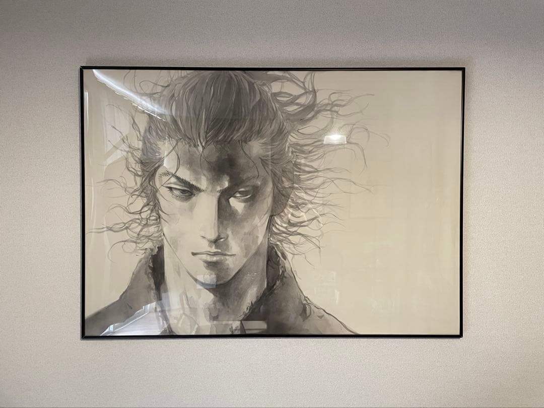 バガボンド 最後の漫画展 B1ポスター 額縁付き 送料込み 宮本武蔵 井上雄彦