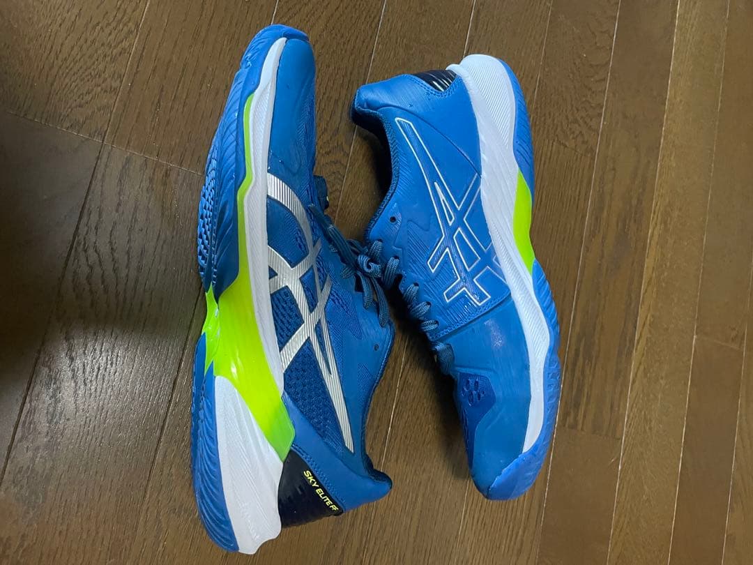 ASICS バレーボールシューズ ブルー27.0ケースおまけ付き