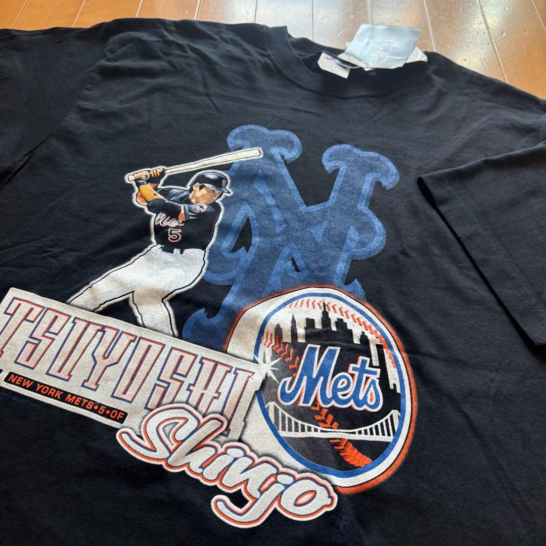未使用 タグ付 デッドストック 新庄剛志 マジェスティック メッツ Tシャツ 黒