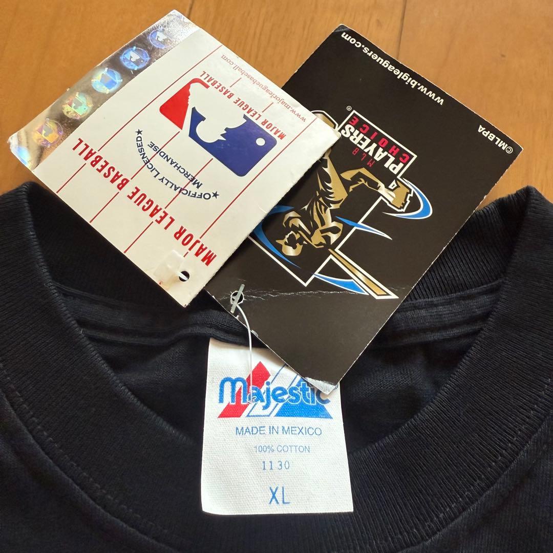 未使用 タグ付 デッドストック 新庄剛志 マジェスティック メッツ Tシャツ 黒