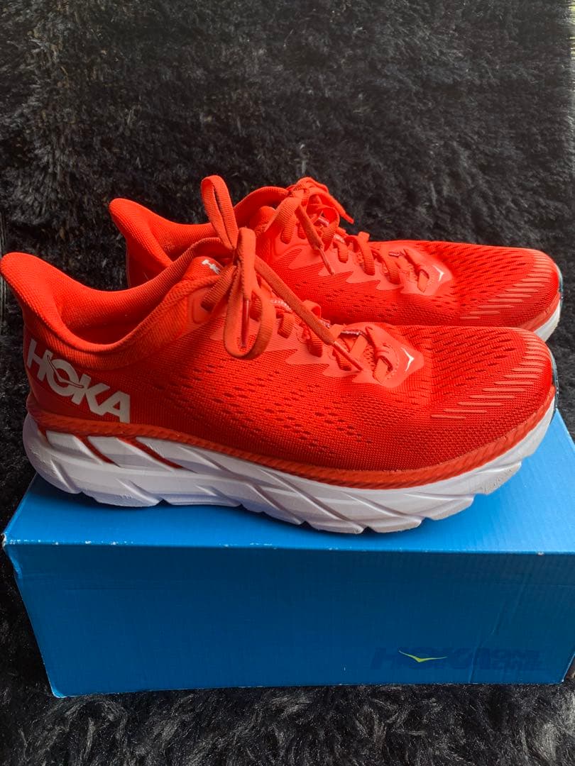 HOKA ONE ONE ホカオネオネ クリフトン7 WIDE 26cm 赤