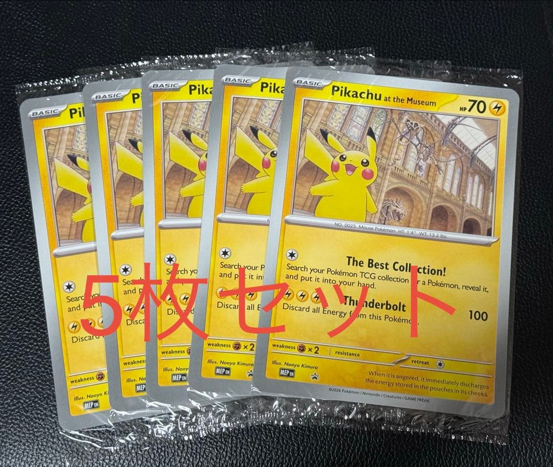 5枚セットPikachu at the Museum ピカチュウ ロンドン自然