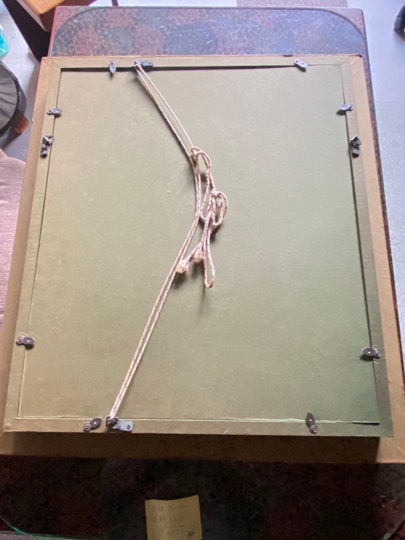 風景油彩画 金色額入