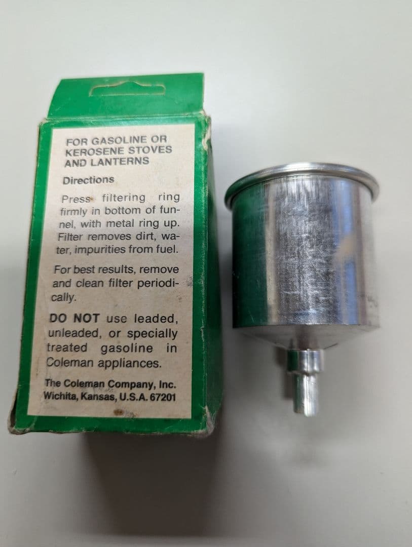 保管品　COLEMAN NO.0 FILTER FUNNELフューエルファネル