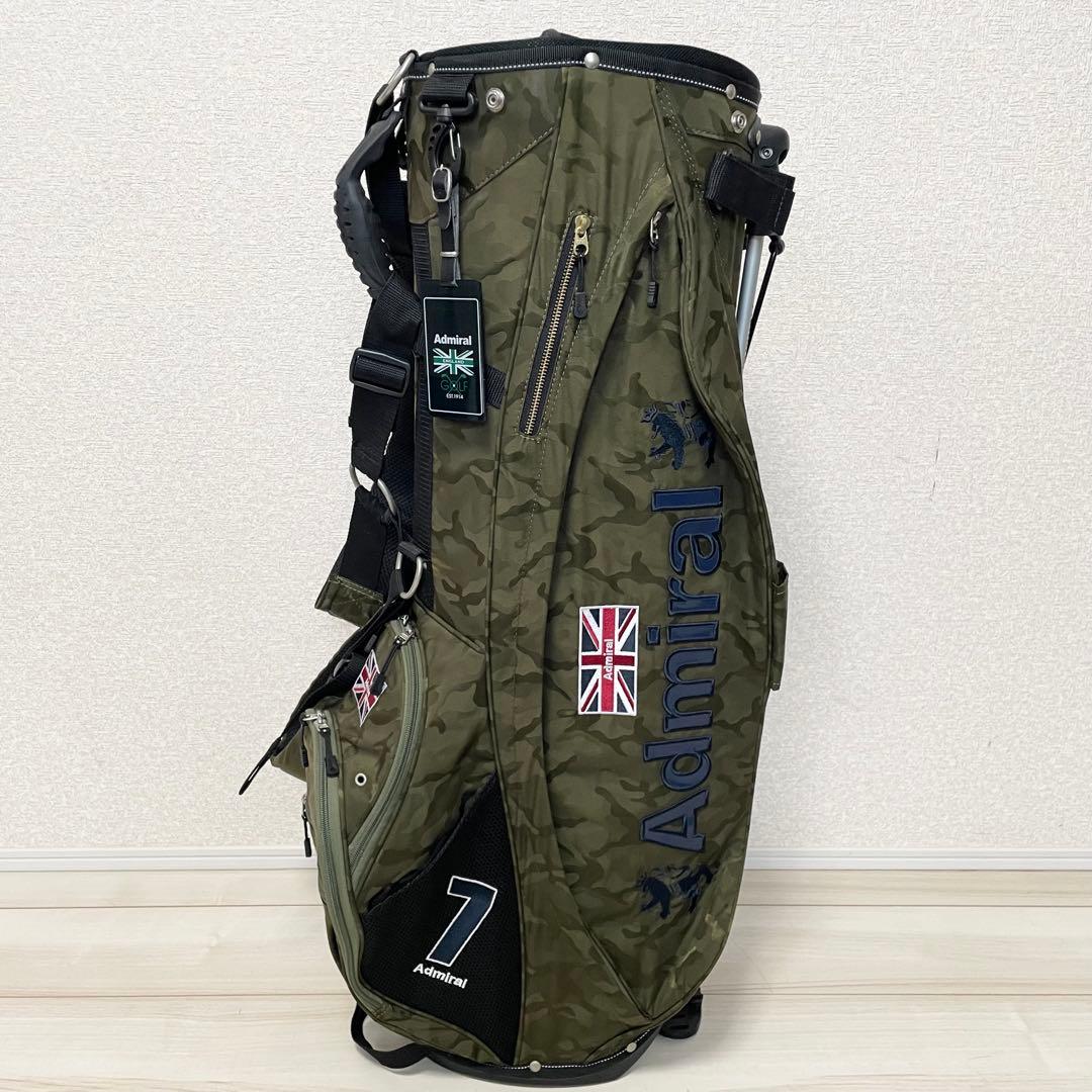 【良品】 Admiral スタンド　キャディバッグ　迷彩　カモフラ