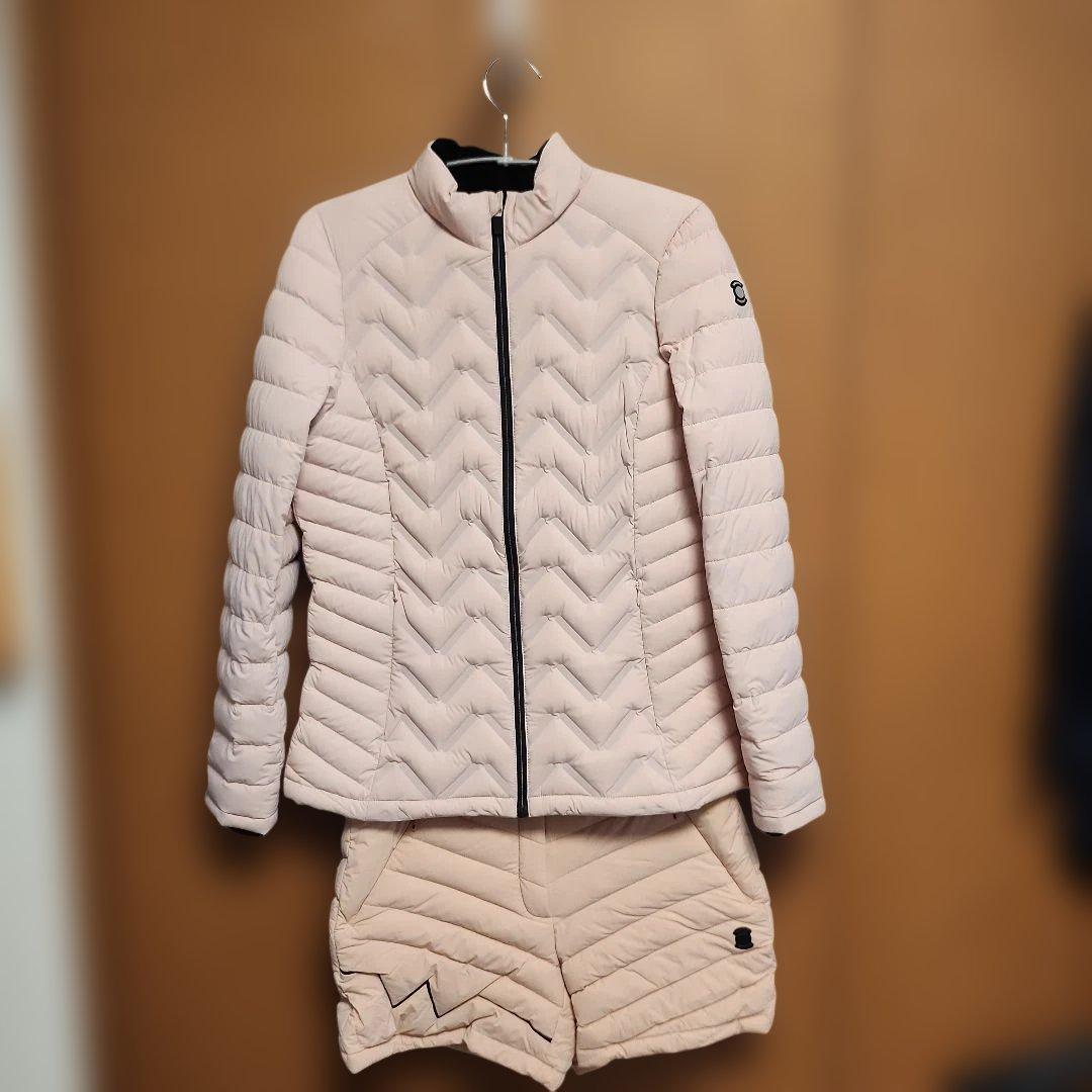 WideAngleのピンク キルティングジャケット＆ショートパンツセット