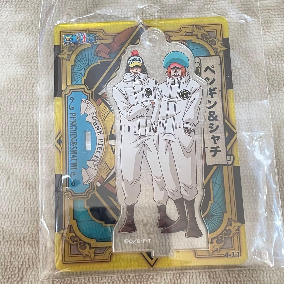 ワンピース アクリルdeカード ペンギン&シャチ　ルフィ　ロー　コラソン