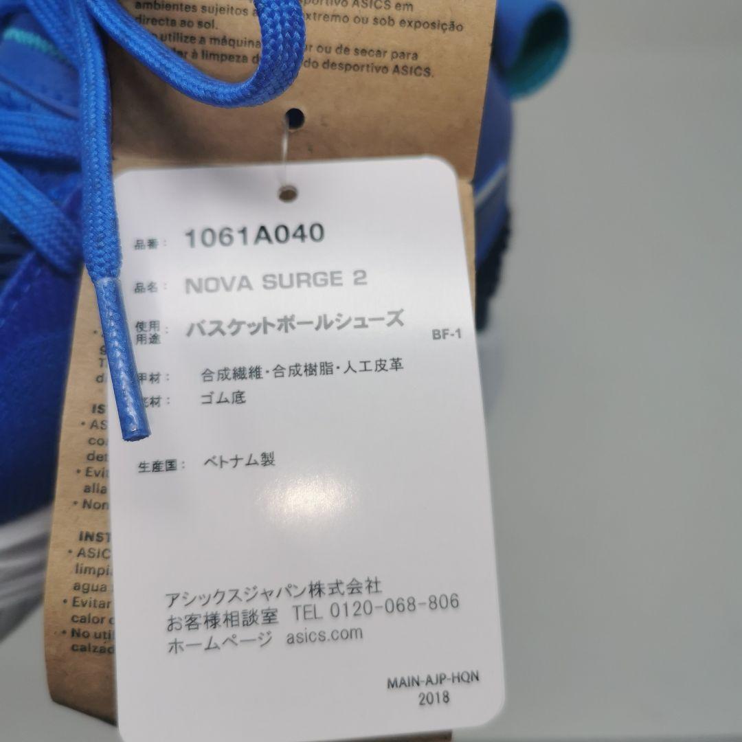 ASICS NOVA SURGE 2 25cm バスケットボールシューズ　青