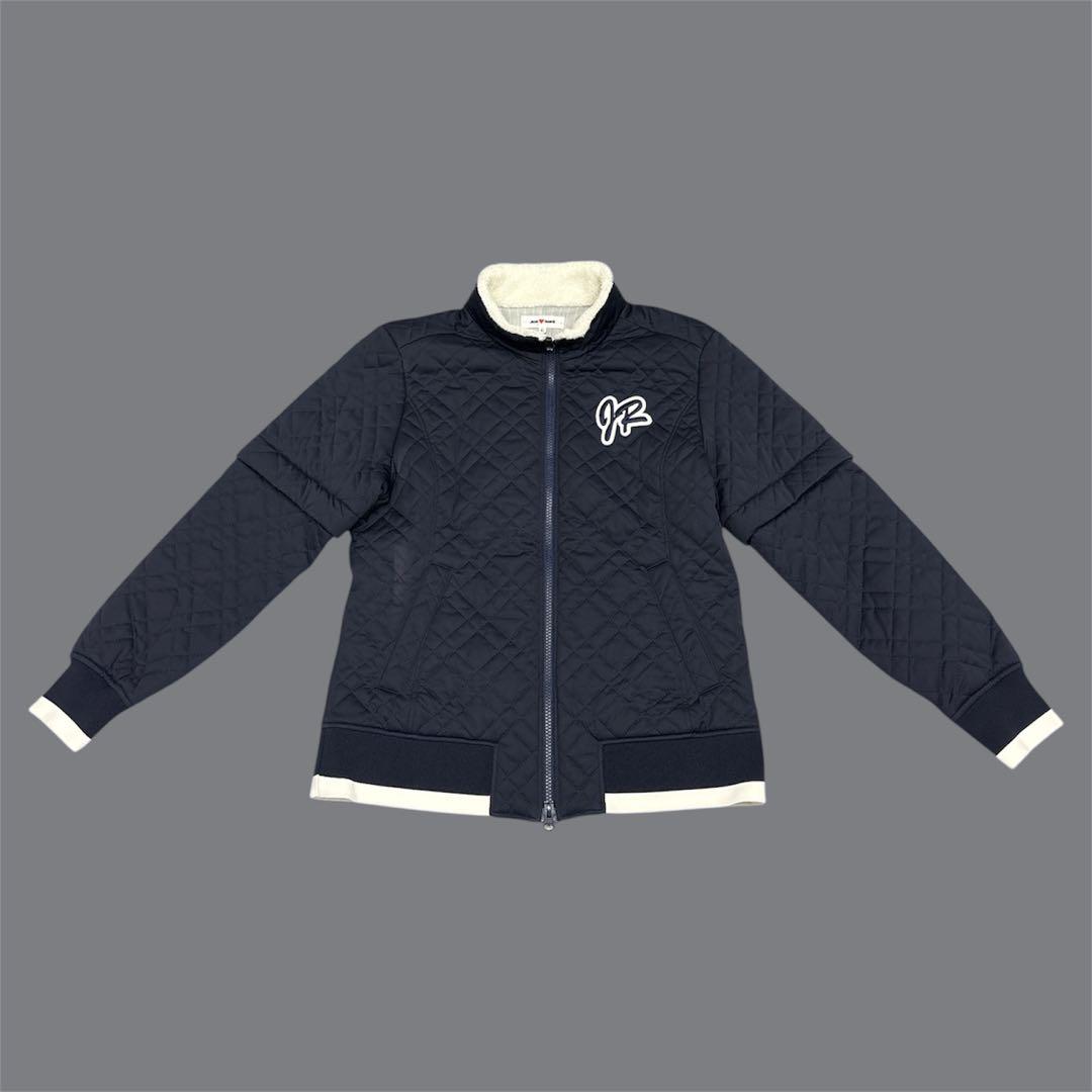美品　JUN&ROPE　ゴルフアウター　キルト　2WAY　長袖半袖　L　ネイビー