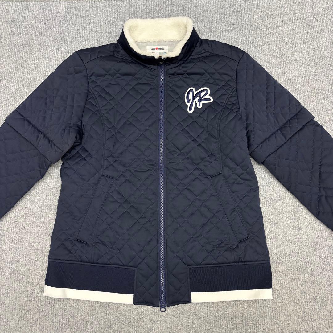 美品　JUN&ROPE　ゴルフアウター　キルト　2WAY　長袖半袖　L　ネイビー