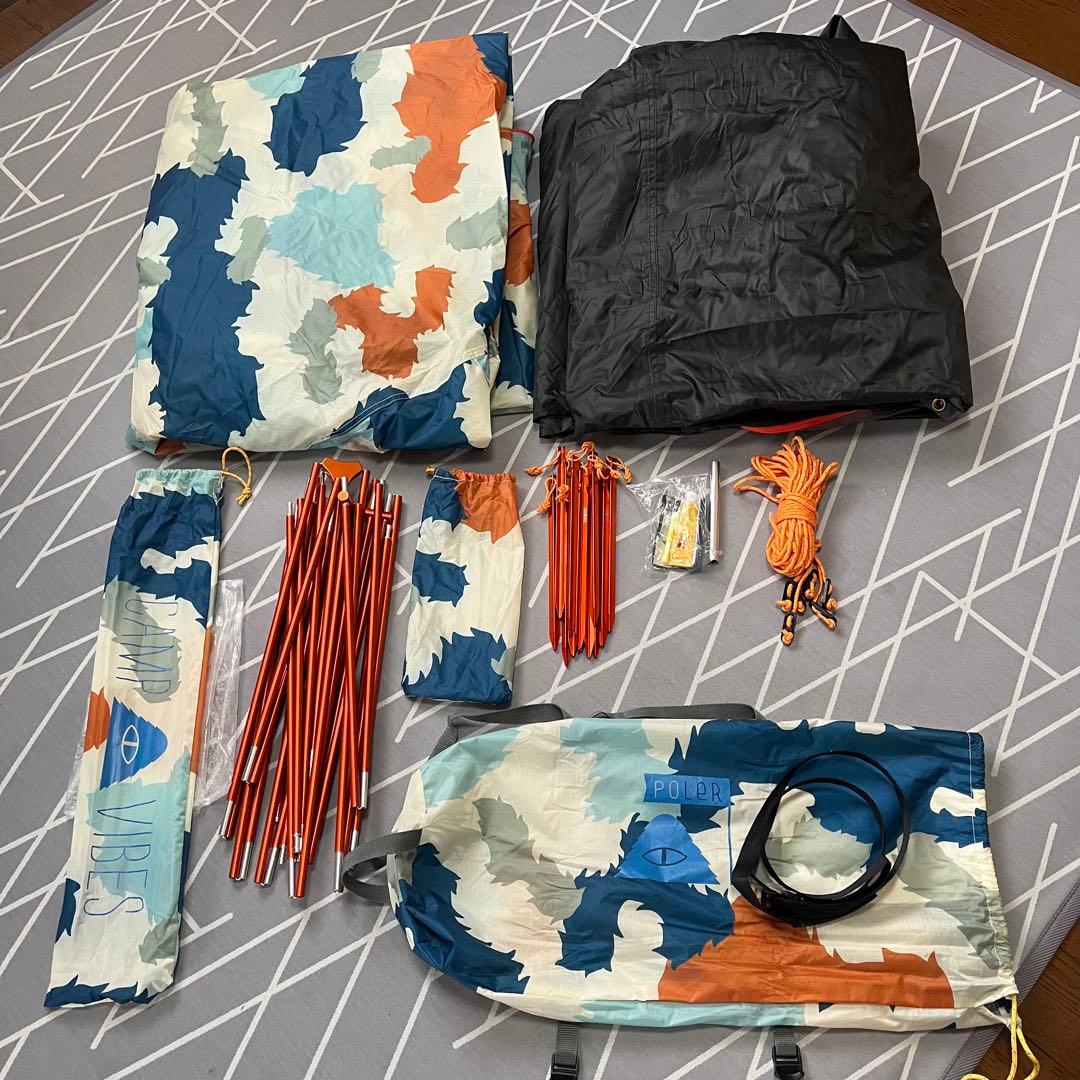 【未使用】POLER 2PERSON TENT キャンプテント迷彩柄