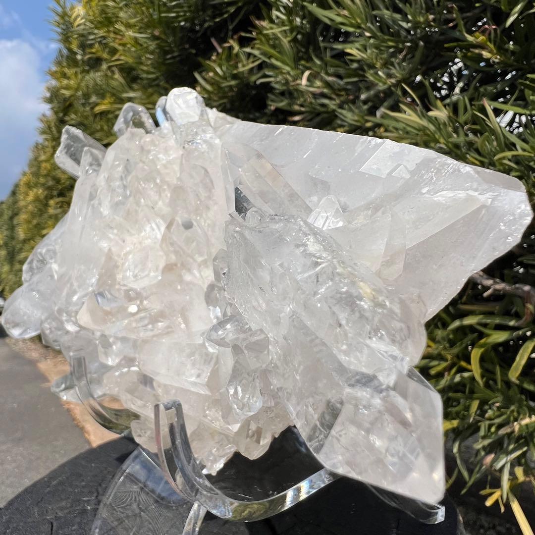 ✳️極煌美クラスター‼️極上に輝く美水晶✨レインボー 水晶クラスター 天然石 原石
