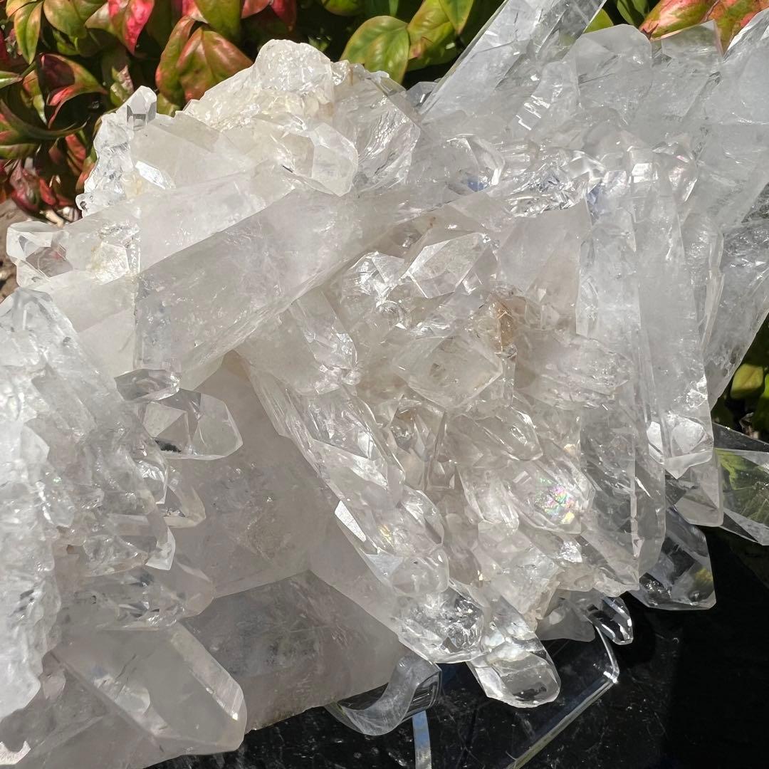 ✳️極煌美クラスター‼️極上に輝く美水晶✨レインボー 水晶クラスター 天然石 原石