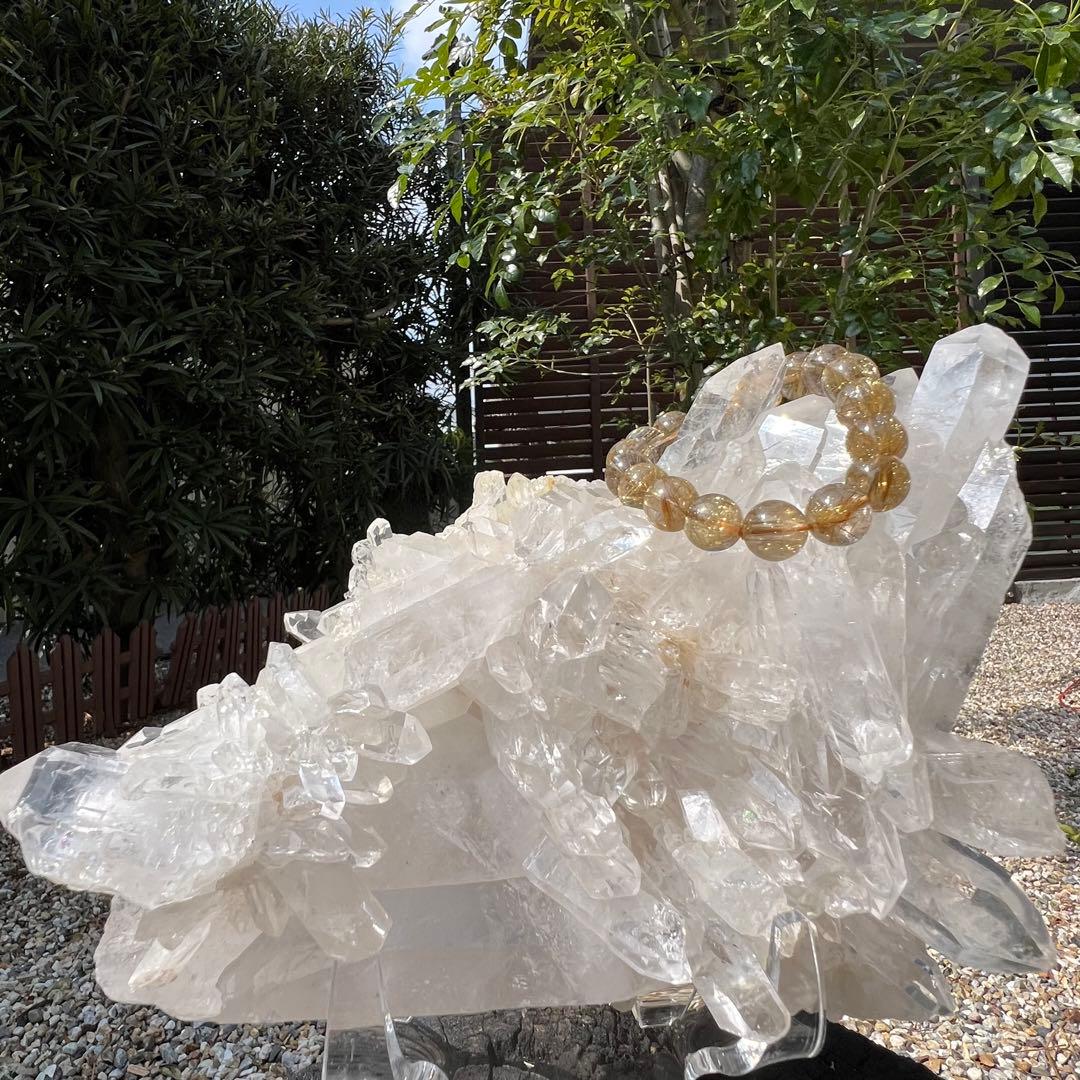 ✳️極煌美クラスター‼️極上に輝く美水晶✨レインボー 水晶クラスター 天然石 原石