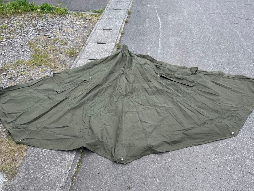 【6/15まで】 ポーランド軍 ポンチョテント 2枚セット サイズ3 軍幕