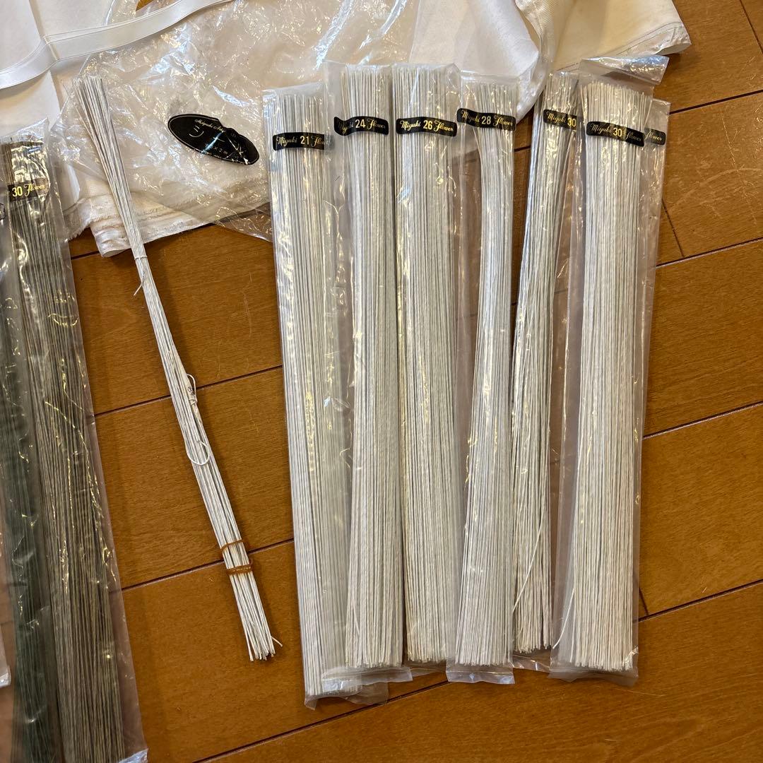 深雪　アートフラワー　材料　ワイヤー