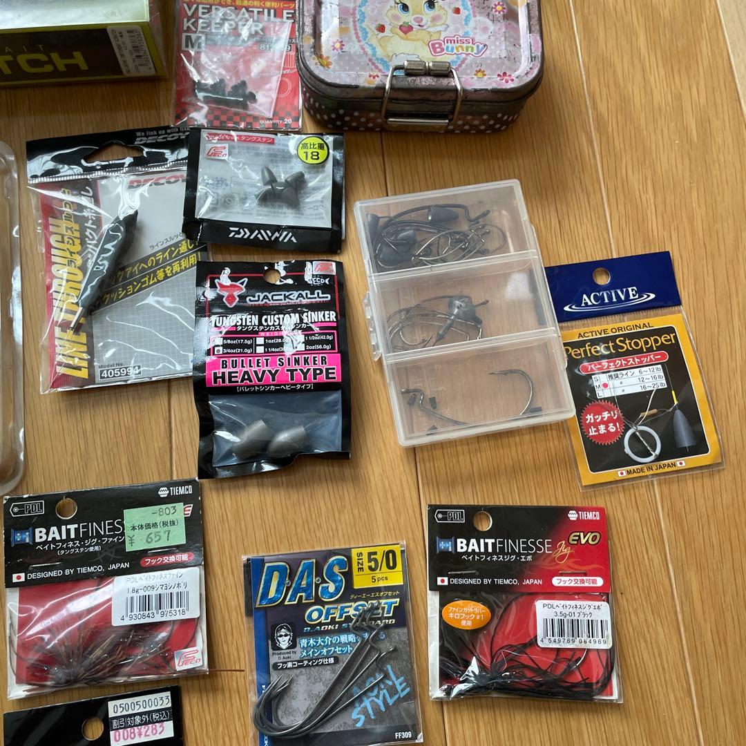 まとめ売りバスルアー フロッグ ワーム フックシンカー類　ケース付き