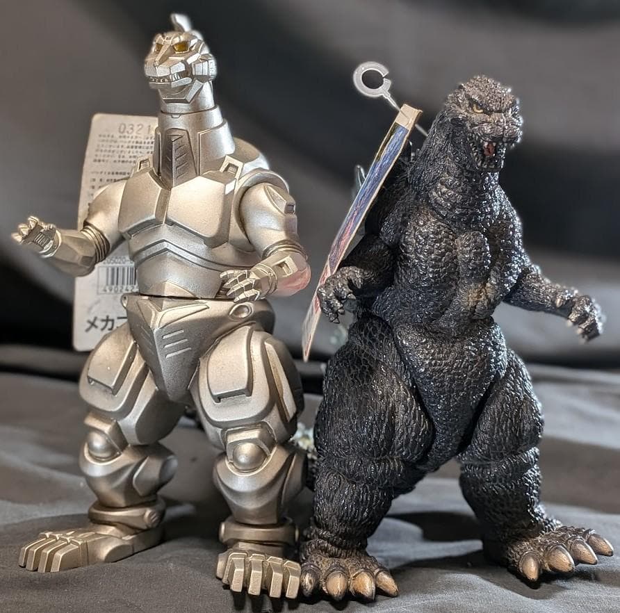 平成ＶＳゴジラ＆メカゴジラ（バンダイ）タグ付ソフビフィギュア２体セット
