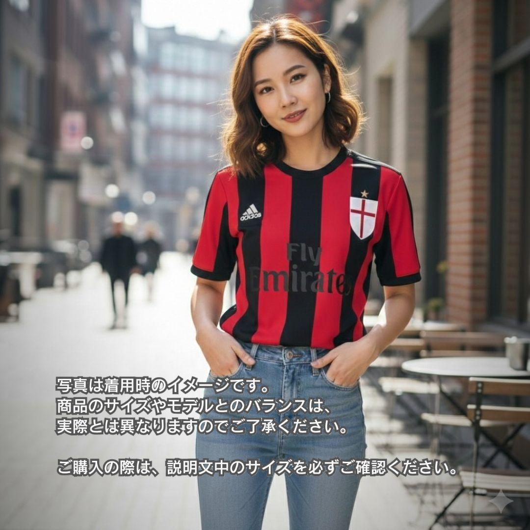 古着 サッカー ゲームシャツ アディダス ミラン 黒いスポンサーロゴ M相当
