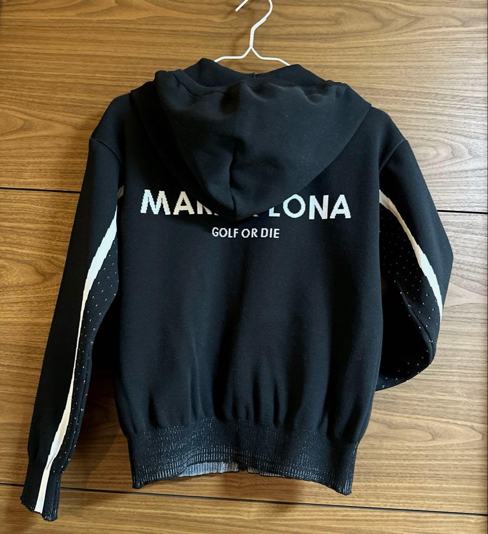 週末セール☆新品未使用☆MARK&LONA ニット パーカー S ブラック