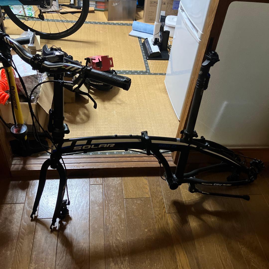 SOLAR 折りたたみ自転車　ディスクブレーキ　フレーム　ホイール無し