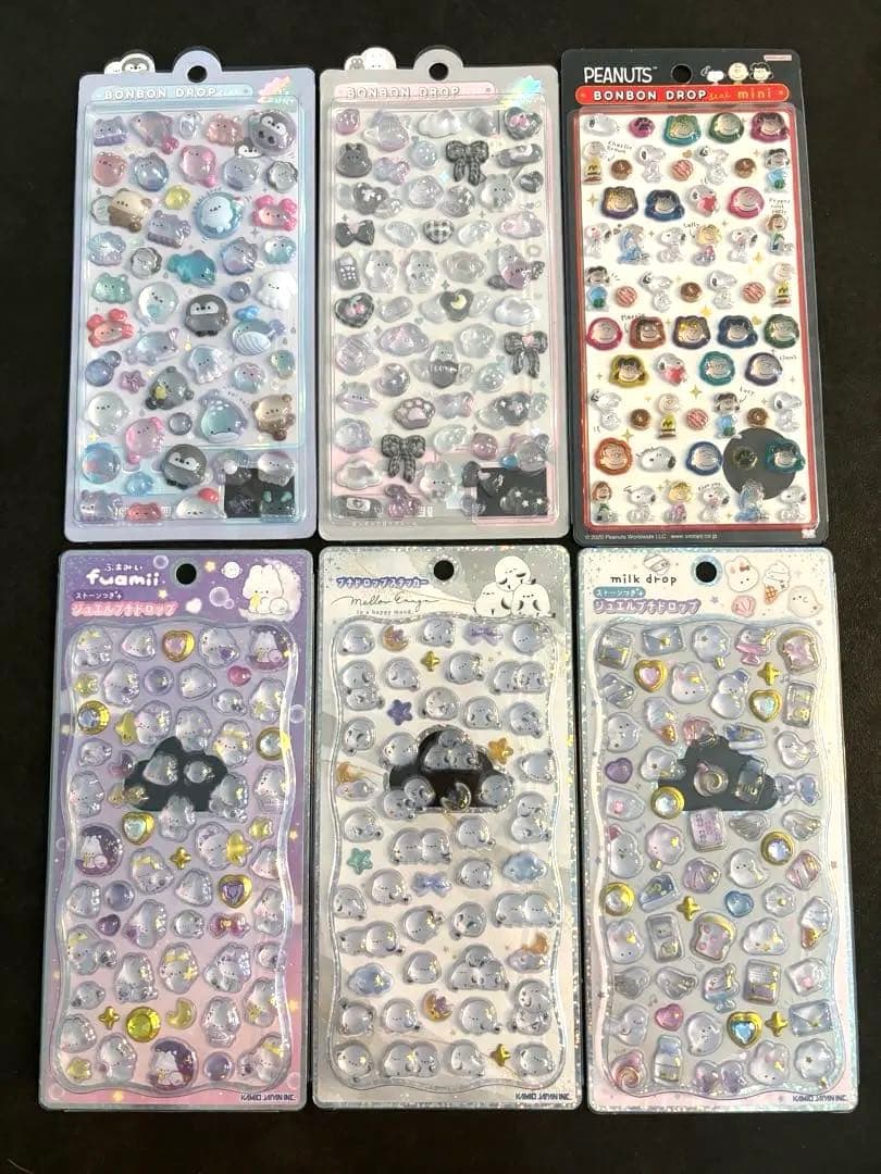ボンボンドロップシール　ジュエルプチドロップ　正規品　シマエナガ　スヌーピー