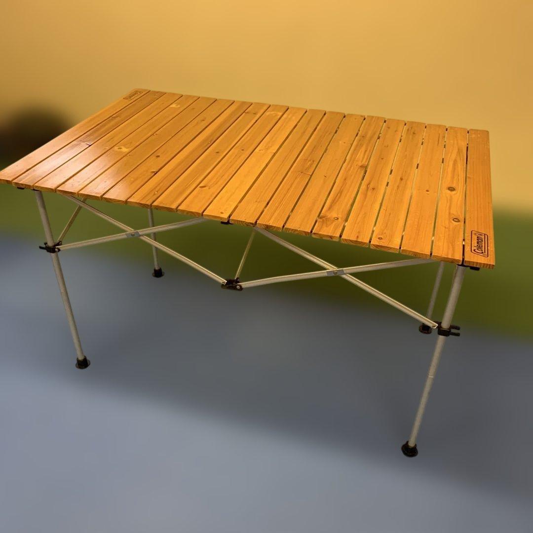 Coleman コールマン ナチュラルウッド ロールテーブル 【110cm】