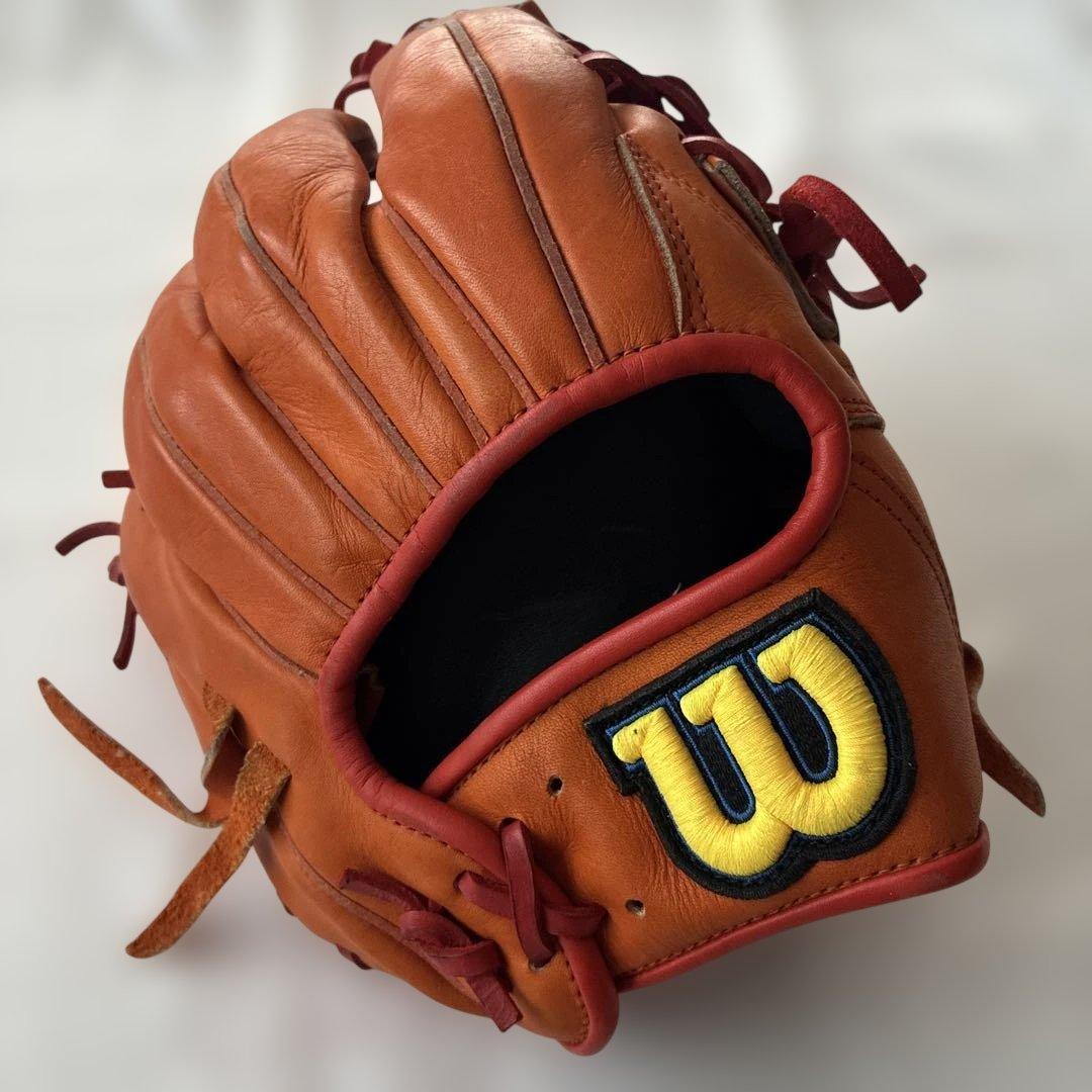 Wilson 野球グローブ オレンジ レザー